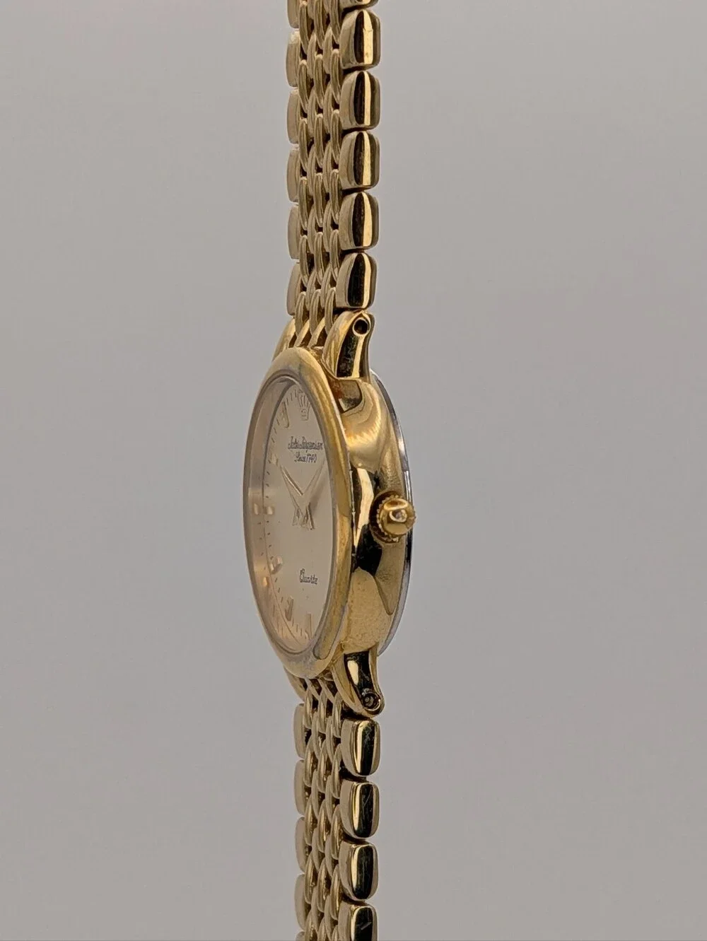 Jules Jurgensen Gold Tone Classic Link Bracelet Watch